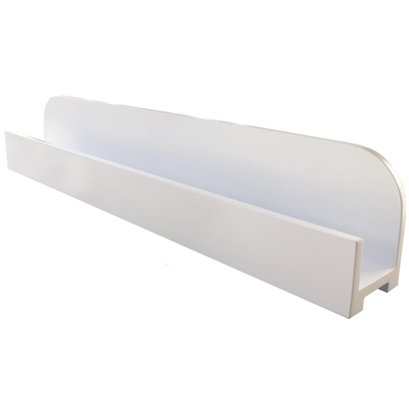 Repisa mutifuncional de MDF acabado laca poliuretano blanco. CONCAVO muebles.