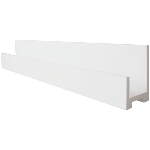 Repisa multiusos fabricada en MDF con acabado laca de poliuretano color blanco cerrado. CONCAVO muebles.
